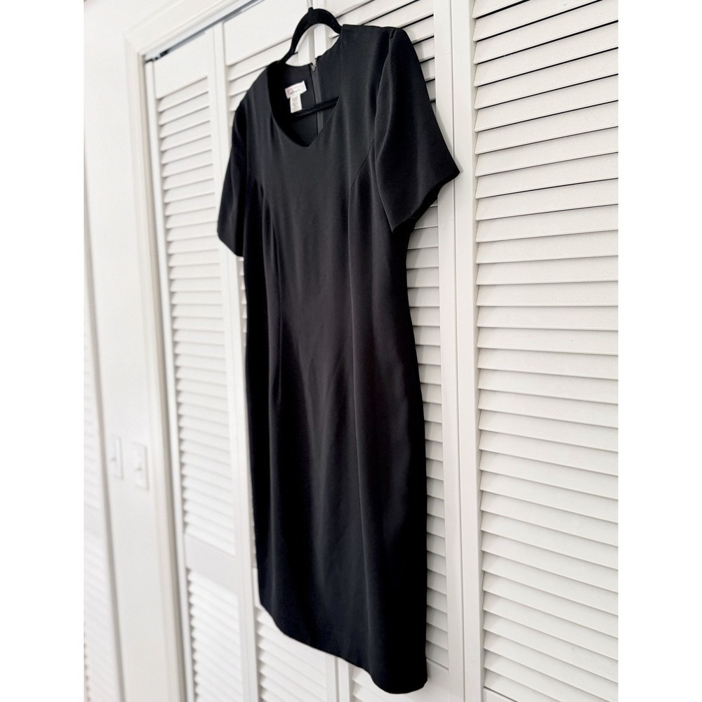 TALBOTS Women's A Line Classic Short Sleeve Black‎ Dress Size 12 - Picture 3 of 8
